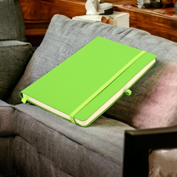 Блокнот А5 Legato в обложке с имитацией рисунка кожи и листами в полоску / Скетчбук 192 страницы